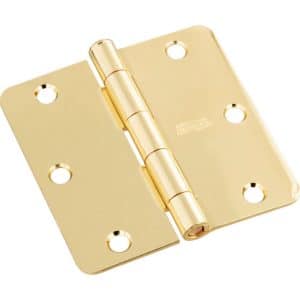 National Hardware 3-1/2 in. L Polished Brass Door Hinge 1 pk