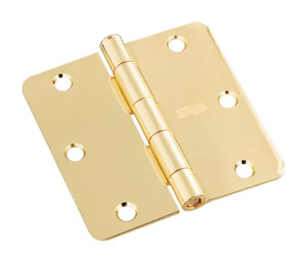 National Hardware 3-1/2 in. L Polished Brass Door Hinge 1 pk
