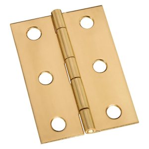 National Hardware 2-1/2 in. L Solid Brass Door Hinge 1 pk