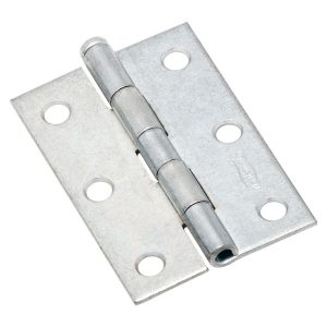 National Hardware 3 in. L Zinc-Plated Narrow Hinge 2 pk