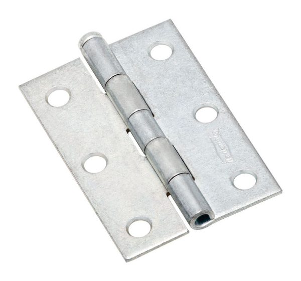 National Hardware 3 in. L Zinc-Plated Narrow Hinge 2 pk