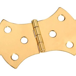 National Hardware 3-1/16 in. W X 1-11/16 in. L Solid Brass Steel Decorative Hinge 1 pk