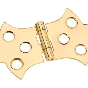 National Hardware 2-1/4 in. W X 1-5/16 in. L Solid Brass Steel Decorative Hinge 1 pk