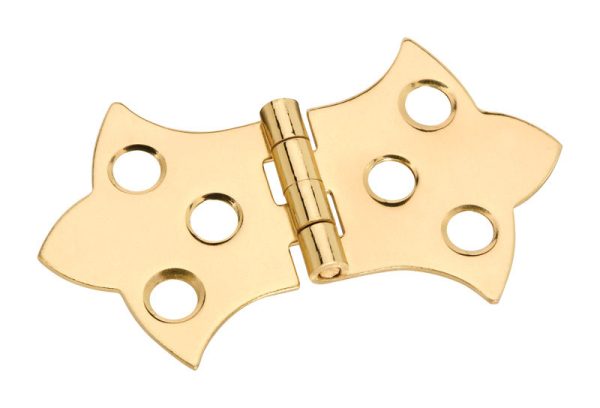 National Hardware 2-1/4 in. W X 1-5/16 in. L Solid Brass Steel Decorative Hinge 1 pk