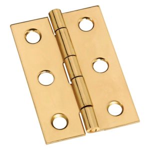 National Hardware 2 in. L Solid Brass Door Hinge 1 pk