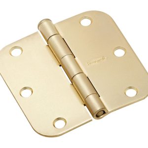 National Hardware 3-1/2 in. L Satin Brass Door Hinge 1 pk