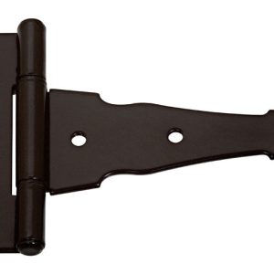 National Hardware 4 in. L Black Ornamental/Reversible T-Hinge 2 pk