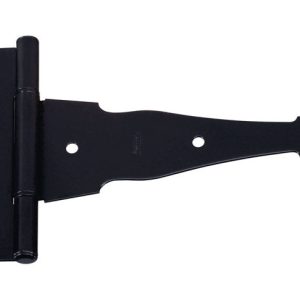 National Hardware 8 in. L Black Ornamental/Reversible T-Hinge 2 pk