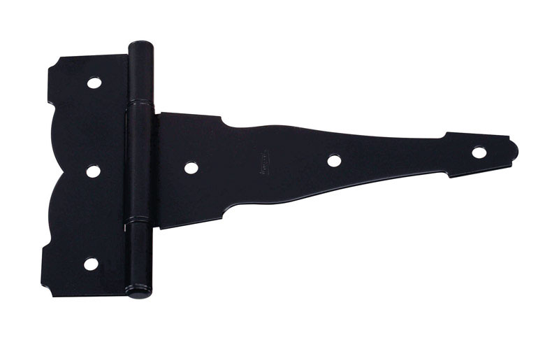 National Hardware 8 in. L Black Ornamental/Reversible T-Hinge 2 pk ...