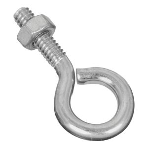 National Hardware 1/4 in. X 2 in. L Zinc-Plated Steel Eyebolt Nut Included