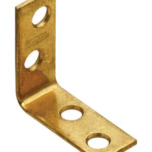 National Hardware 1.5 in. H X 0.63 in. W X 0.08 in. D Brass-Plated Steel Inside Corner Brace