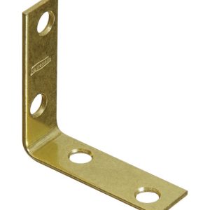 National Hardware 2 in. H X 0.63 in. W X 0.08 in. D Brass-Plated Steel Inside Corner Brace