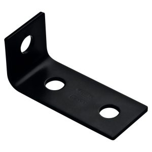 National Hardware 3.5 in. H X 1.5 in. W X 0.125 in. D Black Carbon Steel Inside Corner Brace