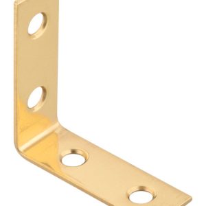 National Hardware 1-1/2 in. H X 5/8 in. W X 0.06 in. D Solid Brass Inside Corner Brace