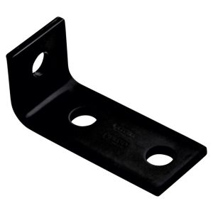 National Hardware 3.5 in. H X 1.5 in. W X 0.188 in. D Black Carbon Steel Inside Corner Brace