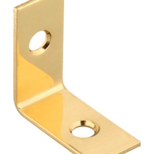 National Hardware 1 in. H X 1/2 in. W X 0.06 in. D Solid Brass Inside Corner Brace