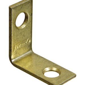 National Hardware 1 in. H X 0.5 in. W X 0.07 in. D Brass-Plated Steel Inside Corner Brace