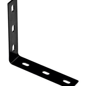 National Hardware 7.1 in. H X 1.5 in. W X 0.125 in. D Black Carbon Steel Inside/Outside Corner Brace