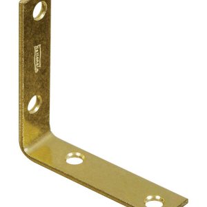 National Hardware 3 in. H X 0.75 in. W X 0.11 in. D Brass-Plated Steel Inside Corner Brace