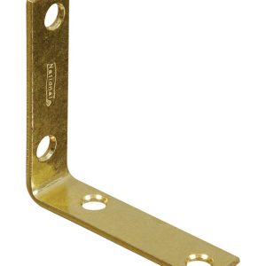 National Hardware 2.5 in. H X 0.63 in. W X 0.08 in. D Brass-Plated Steel Inside Corner Brace