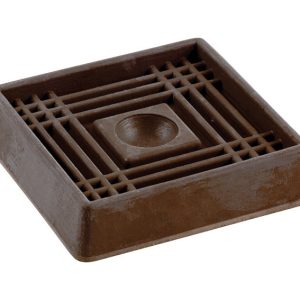 Shepherd Hardware Rubber Caster Cups Brown Square 4 pk
