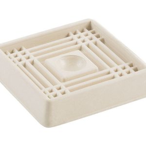 Shepherd Hardware Rubber Caster Cups Off-White Square 4 pk