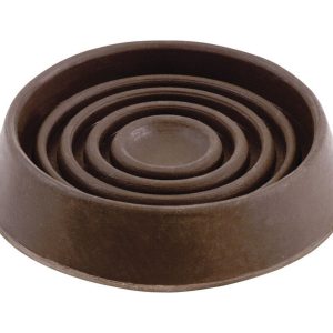 Shepherd Hardware Rubber Caster Cups Brown Round 4 pk