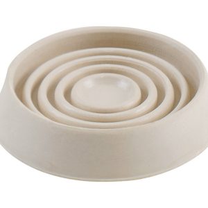 Shepherd Hardware Rubber Caster Cups White Round 4 pk