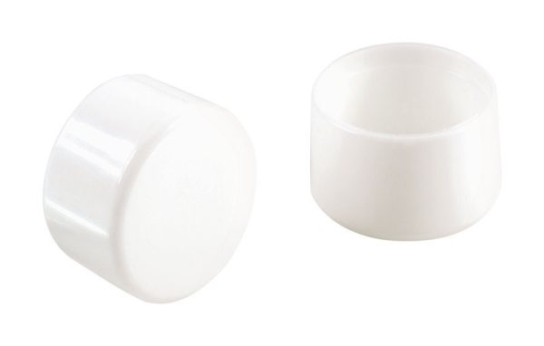 Shepherd Hardware Plastic Leg Tip White Round 4 pk