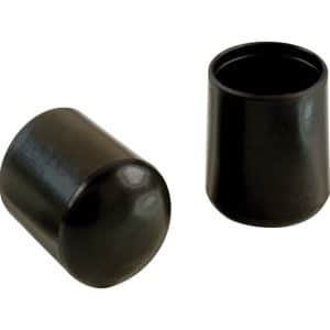 Shepherd Hardware Vinyl Leg Tip Black Round 4 pk