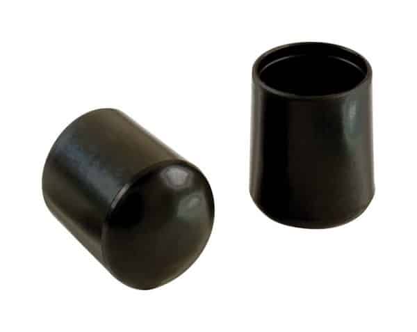 Shepherd Hardware Vinyl Leg Tip Black Round 4 pk