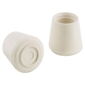 Shepherd Hardware Rubber Leg Tip White Round 4 pk