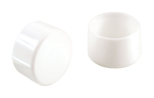 Shepherd Hardware Plastic Leg Tip White Round 4 pk