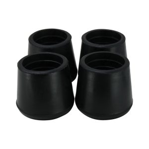 Shepherd Hardware Rubber Leg Tip Black Round 4 pk