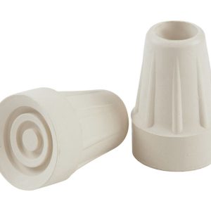 Shepherd Hardware Rubber Crutch Tips White Round 2 pk