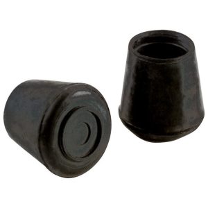 Shepherd Hardware Rubber Leg Tip Black Round 2 pk