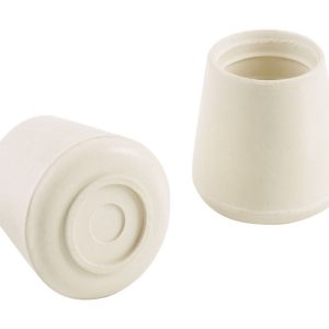 Shepherd Hardware Rubber Leg Tip White Round 4.6 in. W X 1.6 in. L 4 pk