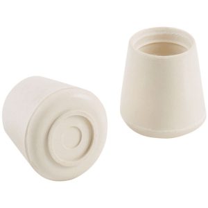 Shepherd Hardware Rubber Leg Tip White Round 2 pk