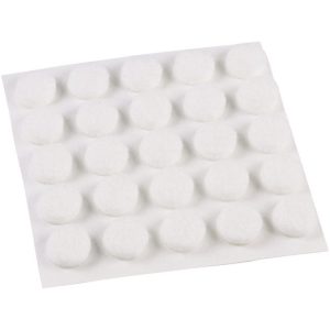 Shepherd Hardware Felt Self Adhesive Pad White Round 75 pk