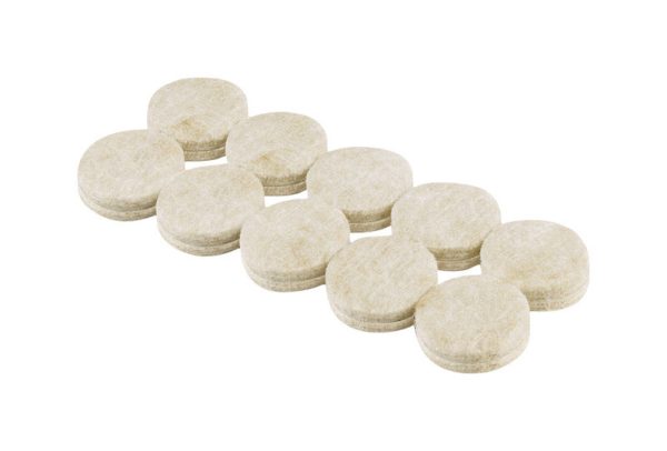 Shepherd Hardware Felt Self Adhesive Pad Beige Round 20 pk