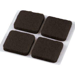 Shepherd Hardware Felt Self Adhesive Pad Brown Square 12 pk