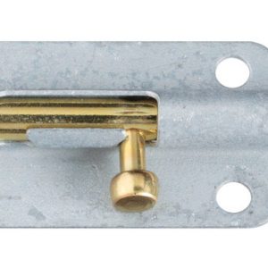 National Hardware 4 in. L Galvanized Brass/Steel Barrel Bolt 1 pk