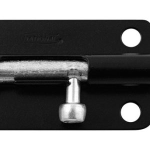 National Hardware 4 in. L Black Steel Barrel Bolt 1 pk