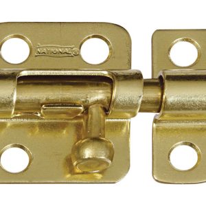 National Hardware 2 in. L Brass-Plated Solid Brass Barrel Bolt 1 pk
