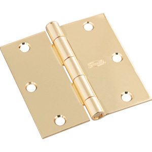 National Hardware 3-1/2 in. L Bright Brass Door Hinge 3 pk