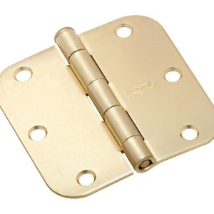 National Hardware 3-1/2 in. L Satin Brass Door Hinge 3 pk
