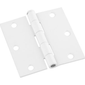 National Hardware 3-1/2 in. L White Door Hinge 3 pk