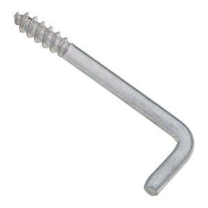 National Hardware Zinc-Plated Silver Steel 1-3/8 in. L Square Bend Hook 2 lb 10 pk