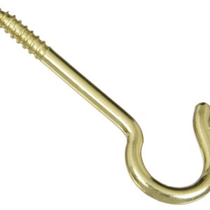 National Hardware Gold Solid Brass 2-9/16 in. L Ceiling Hook 20 lb 3 pk