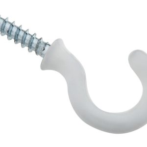 National Hardware Vinyl Coated White Steel Cup Hook 10 lb 1 pk